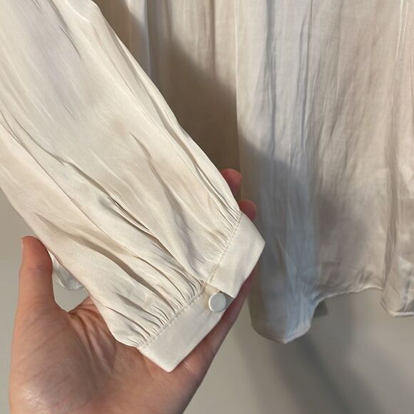 NWT J. Crew Ruffle-neck drapey top XS - Picture 6 of 11